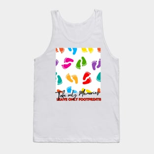 Take only Memories Footprints travel saying Tank Top